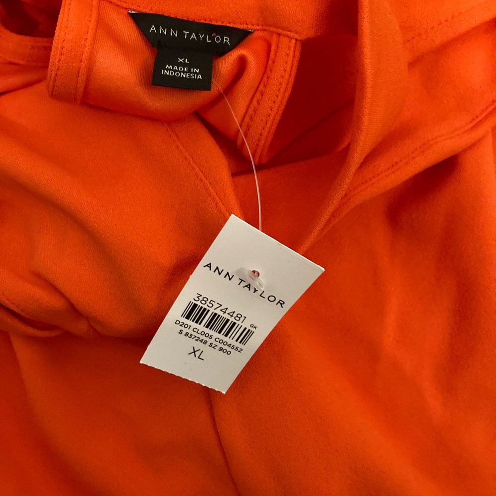 Ann Taylor Vibrant Orange Halter Blouse NEW w/ Tags Women’s XL - Picture 3 of 9